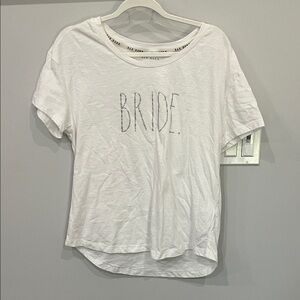 Rae Dunn White 'Bride' Short Sleeve Tee